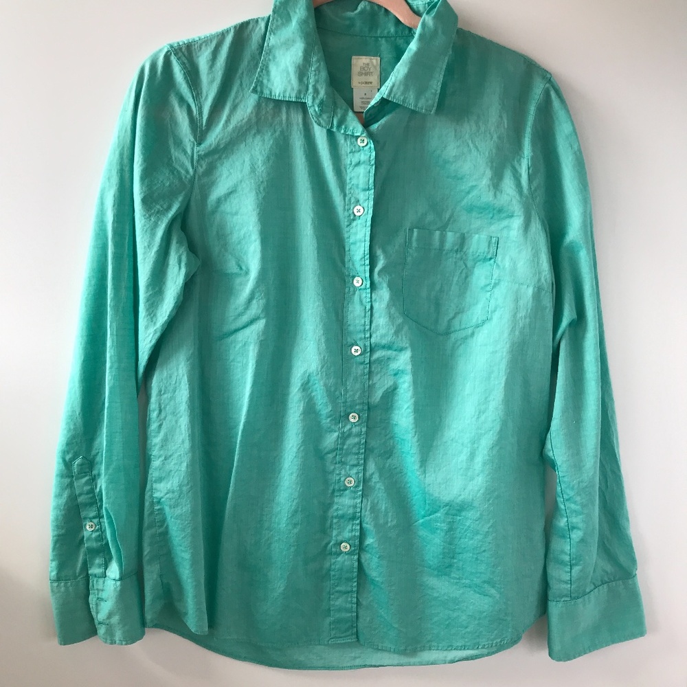 J. Crew Mint Green Boy Shirt